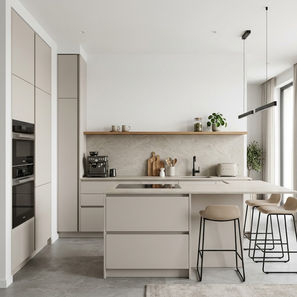 Кухня без верхних шкафов и с пеналами: когда это удобно, а когда — ошибка