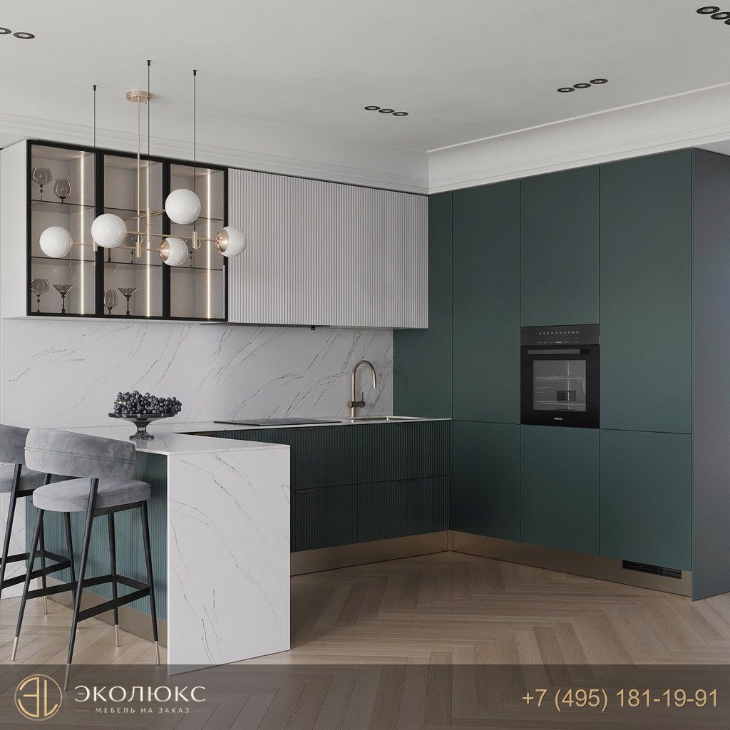 Современная угловая кухня Орнелла в матовом исполнении